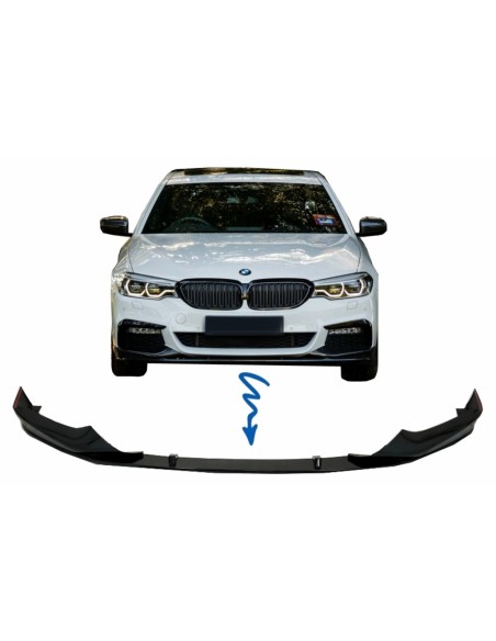 M stiliaus priekinio buferio pažeminimas skirtas BMW 5 G30 G31 (2017-2019), juodas blizgus