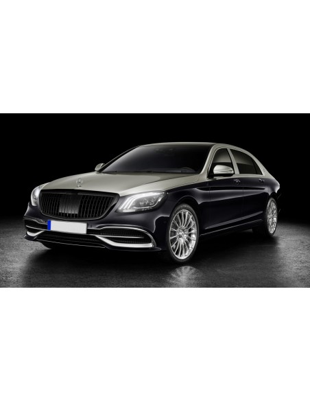 Priekinės grotelės Mercedes S-Class W222 X222 (2014-2020) vertikalaus stiliaus
