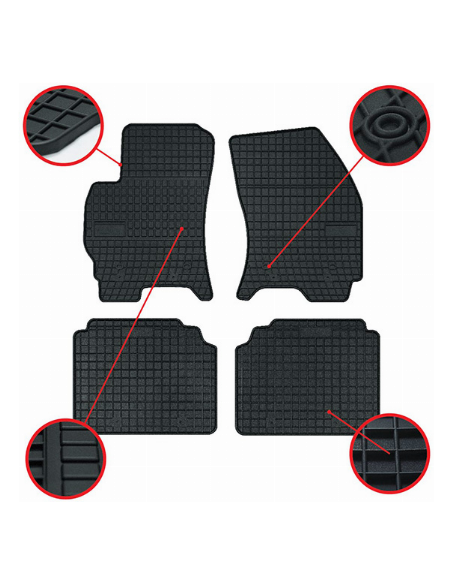 Guminiai kilimėliai AUDI A4 B6 2000-2006/ AUDI A4 B7 2004-2008/ SEAT EXEO 2008-2013 ElToro