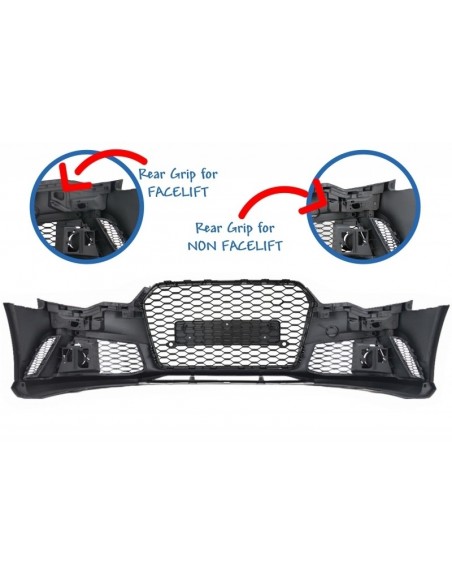 RS6 stiliaus priekinis buferis skirtas Audi A6 C7 (2011-2015)