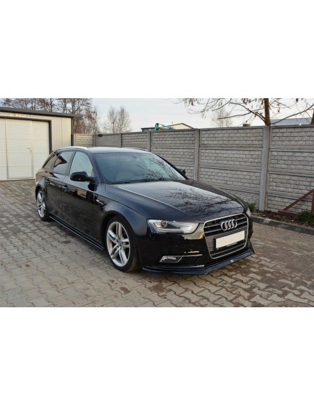 RS4 stiliaus priekinio buferio grotelės skirtos Audi A4 B8 facelift (2012-2015), chromas/juoda