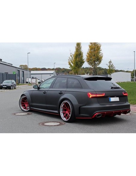 Bagažinės dangčio spoileris skirtas Audi A6 C7 Avant Facelift (2015-2018), juodas blizgus