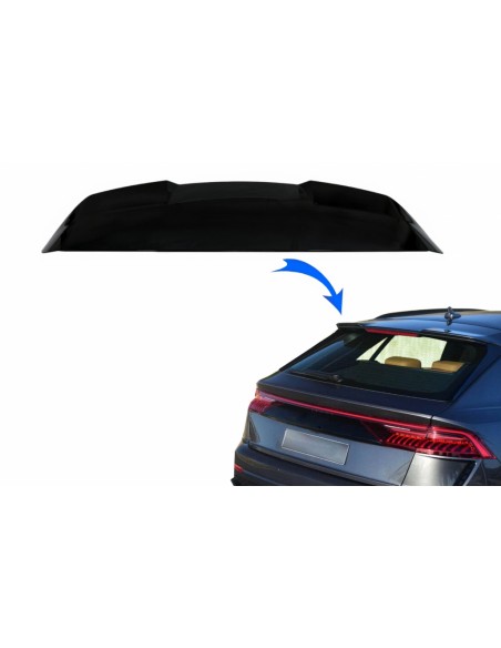 RS stiliaus bagažinės dangčio spoileris skirtas Audi Q8 SUV (nuo 2018m.), juodas blizgus