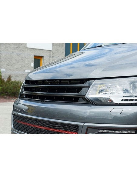 Priekinės grotelės VW T5.1 Facelift Transporter (2010-2015), juodos