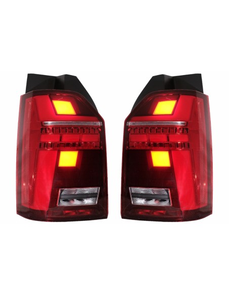Galiniai full LED žibintai skirti VW T6 (2015-2020), su dinaminiais posūkiais