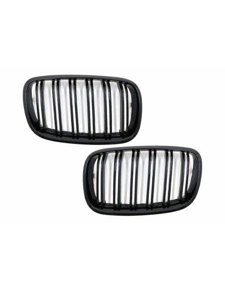 M stiliaus priekinės grotelės skirtos BMW X5 E70 / X6 E71 (2007-2014), juodos blizgios