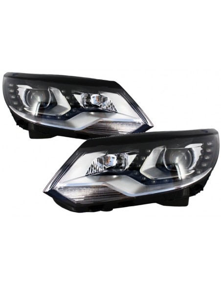 OEM Xenon stiliaus LED DRL priekiniai žibintai VW Tiguan MK I Facelift (2012-2015)