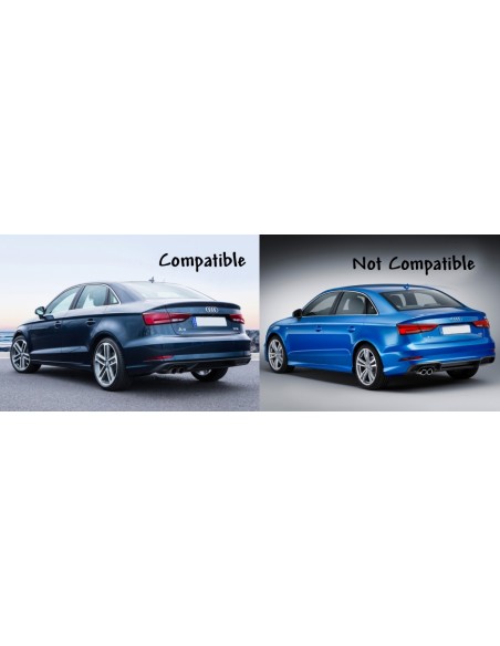 S3 stiliaus galinio buferio difuzorius skirtas Audi A3 8V Facelift (2016-2019)