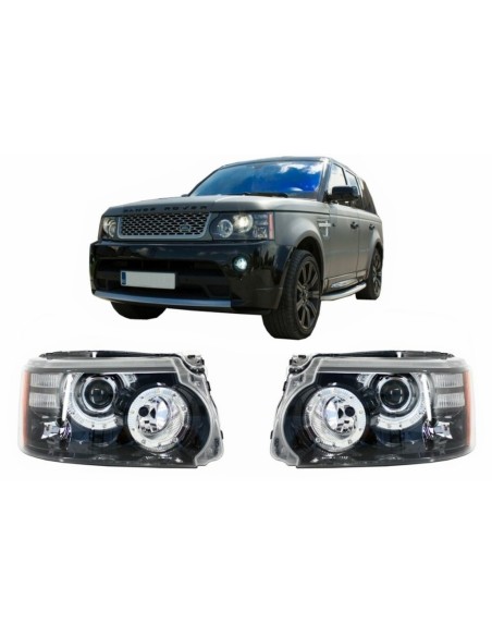 Facelift stiliaus LED priekiniai žibintai skirti Range Rover Sport L320 (2009-2013)