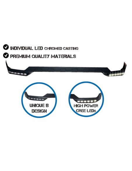 Priekinio buferio difuzorius skirtas Mercedes G-Class W463 (1989-2017), su LED DRL žibintais