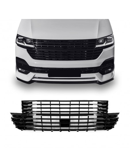 Priekinės grotelės VW T6.1 Facelift (2019-2023), juodos blizgios