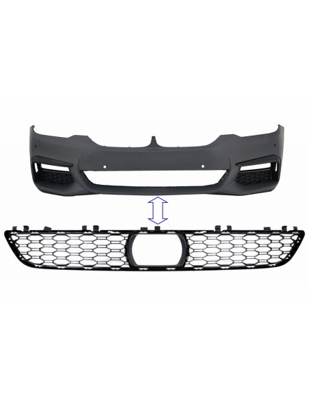 M-Tech stiliaus priekinio buferio apatinės centrinės grotelės skirtos BMW 5 G30 G31 (2017-2019), su distroniku