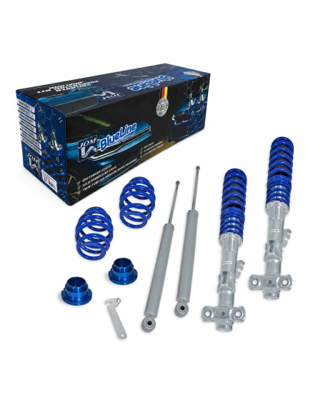 BlueLine coiloverių komplektas skirtas BMW 3 E36 Sedan (1990-1998), Touring (1995-1999), Cabrio (1994-1999) & Coupé (1992-1999)