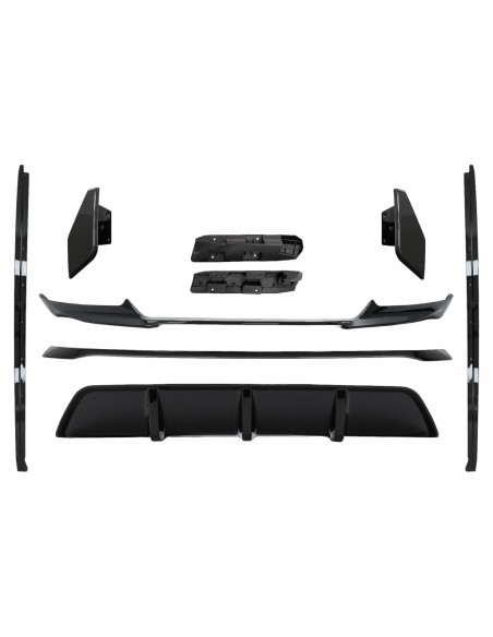 M-Technik kebulo apdailos paketas skirtas BMW X6 F16 LCI (2015-2019), juodas blizgus