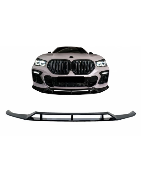 Priekinio buferio pažeminimas skirtas BMW X6 G06 X6M (nuo 2019 metų), juodas blizgus