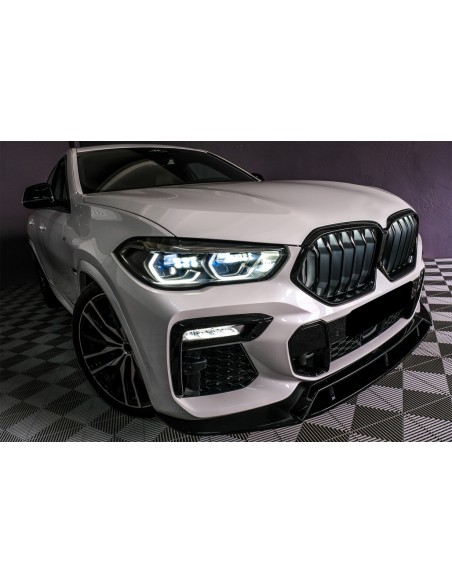 Priekinio buferio pažeminimas skirtas BMW X6 G06 X6M (nuo 2019 metų), juodas blizgus